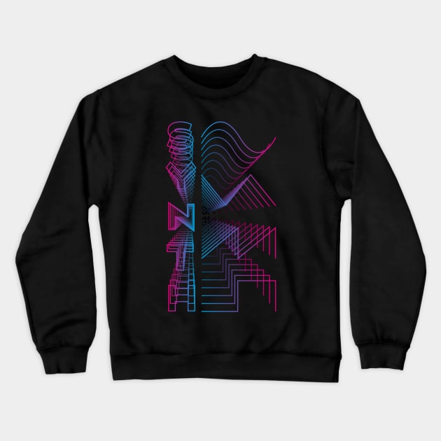 Synth Waveform Analog Audio Design Crewneck Sweatshirt by star trek fanart and more